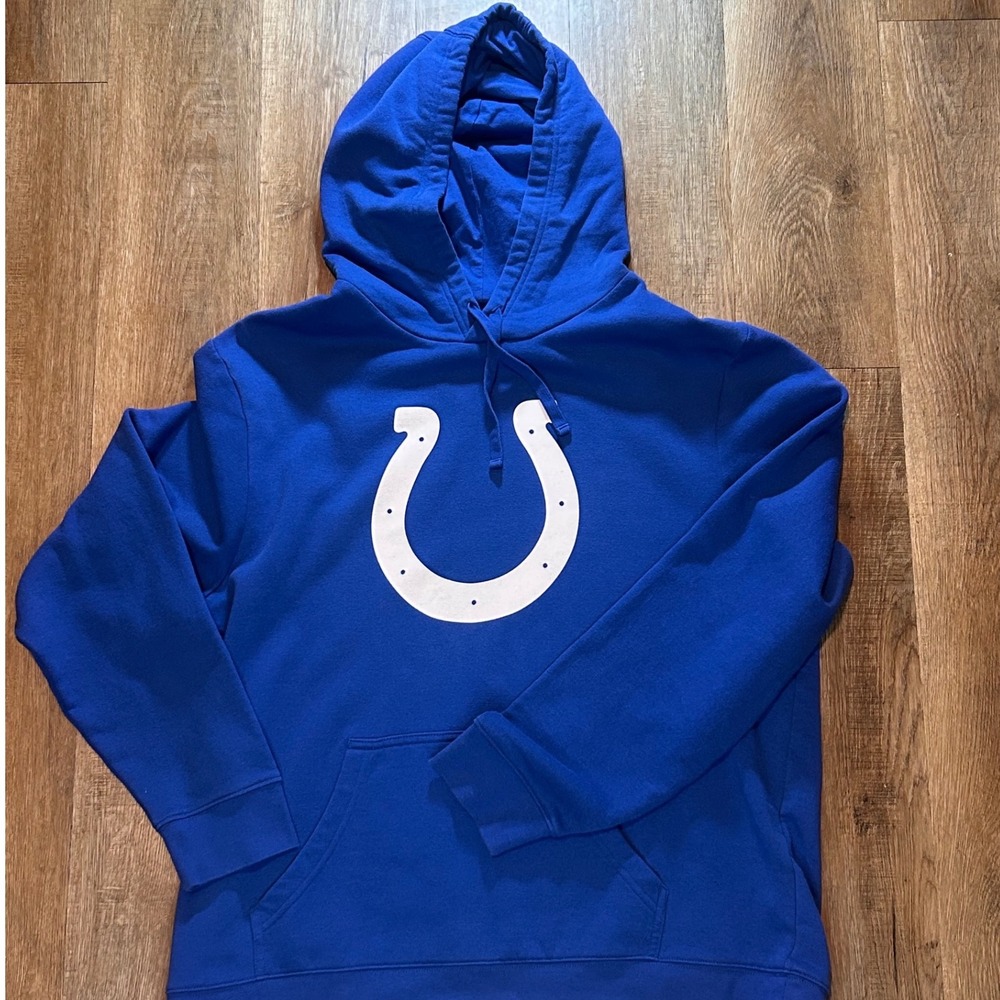 Fanatics Indianapolis Colts Hoodie Mens XL Blue NFL Football Pullover Horseshoe